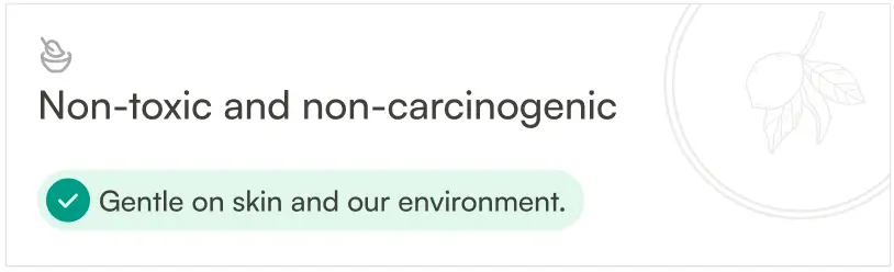 A sign that says non - tonic and non - carcinogenic gentle on skin
