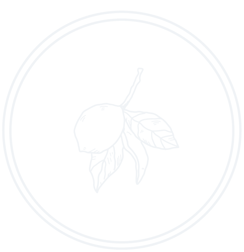 A line drawing of a leaf in a circle